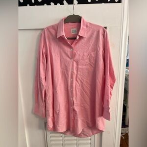 J. McGowan Pink Casual Button-Down Tunic Shirt